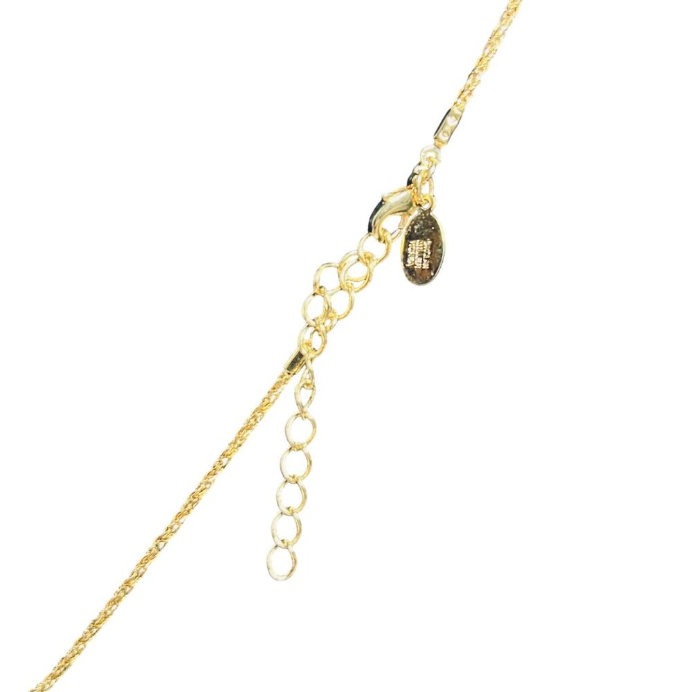 Nolan Miller Gold Tone Rope Chain Necklace With Austrian Crystal Pendant (6005) - Picture 8 of 9